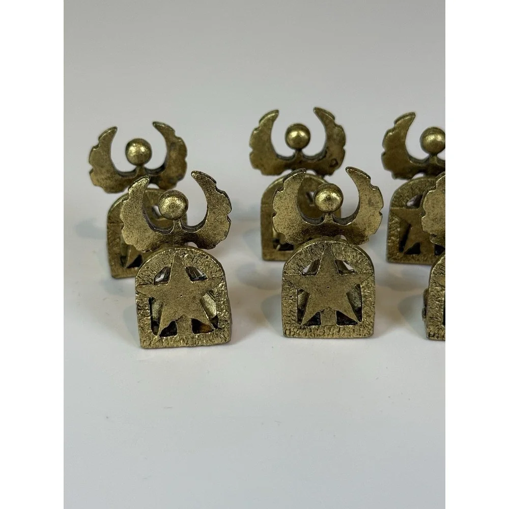 Vintage Metzke Designs Brass Angel Place Card Holders 1981 Set of 11